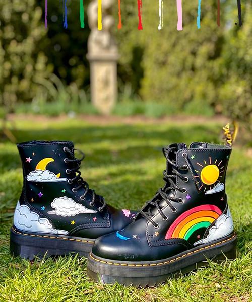 Hand painted store doc martens